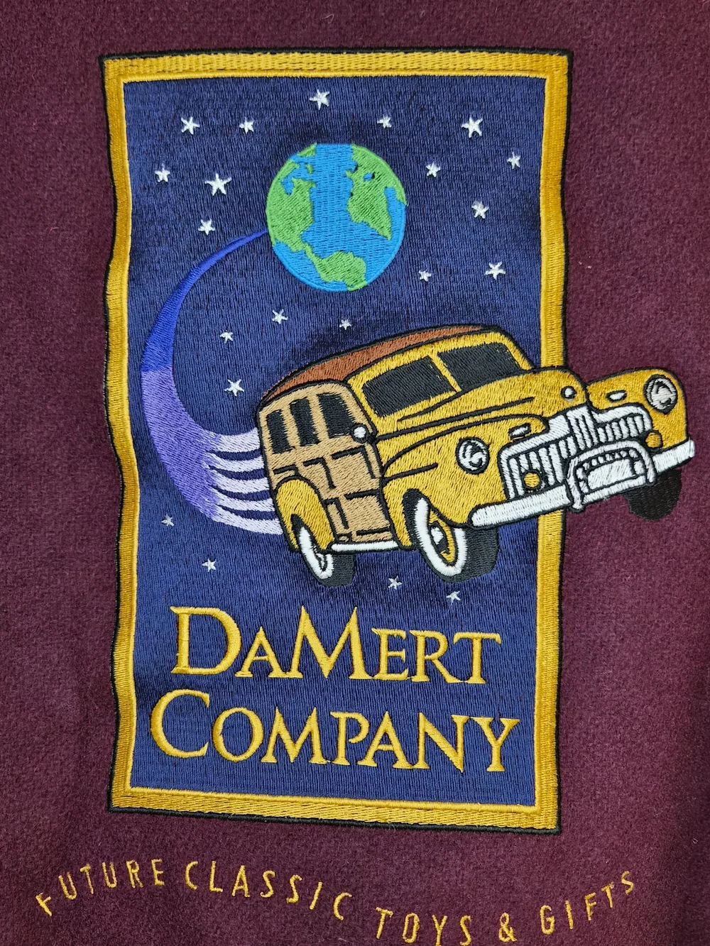 Vintage DaMert Co Future Toys And Gifts Dehen Burgundy Wool Varsity Jacket